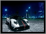 Pagani, Czarno, Nocą, Miasto, Biały, Zonda